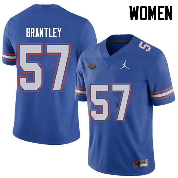 Women's NCAA Florida Gators Caleb Brantley #57 Stitched Authentic Jordan Brand Royal College Football Jersey GRU8065YC